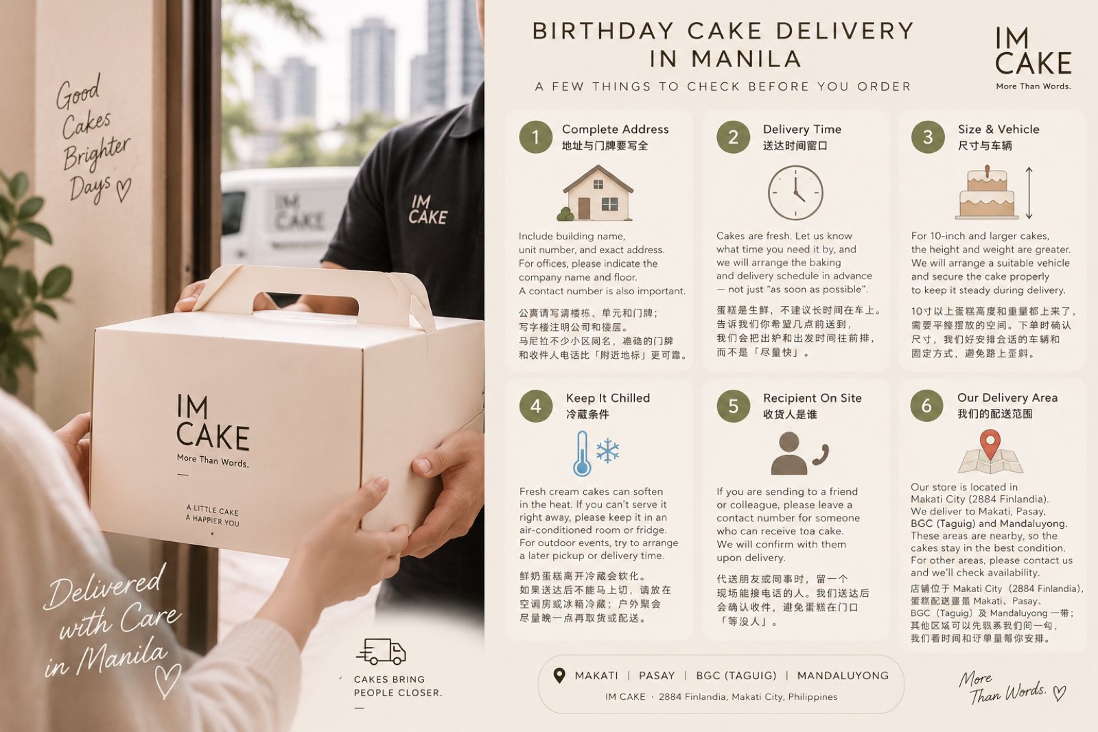 马尼拉生日蛋糕配送：下单前最需要确认的 5 件事